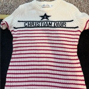 Christian Dior Striped Knit short sleeve